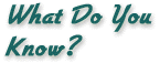 What Do You Know?